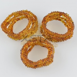 Amber teething bracelet cognac Amber teething bracelet cognac